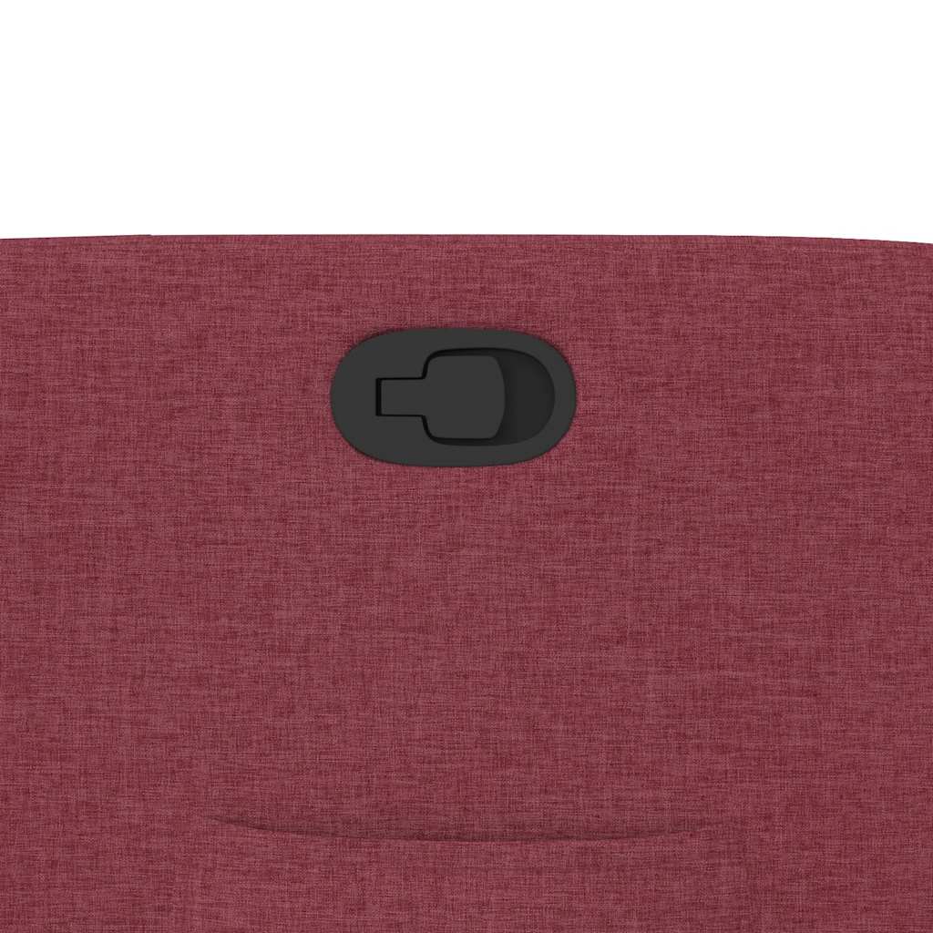 Poltrona reclinável tecido vermelho tinto