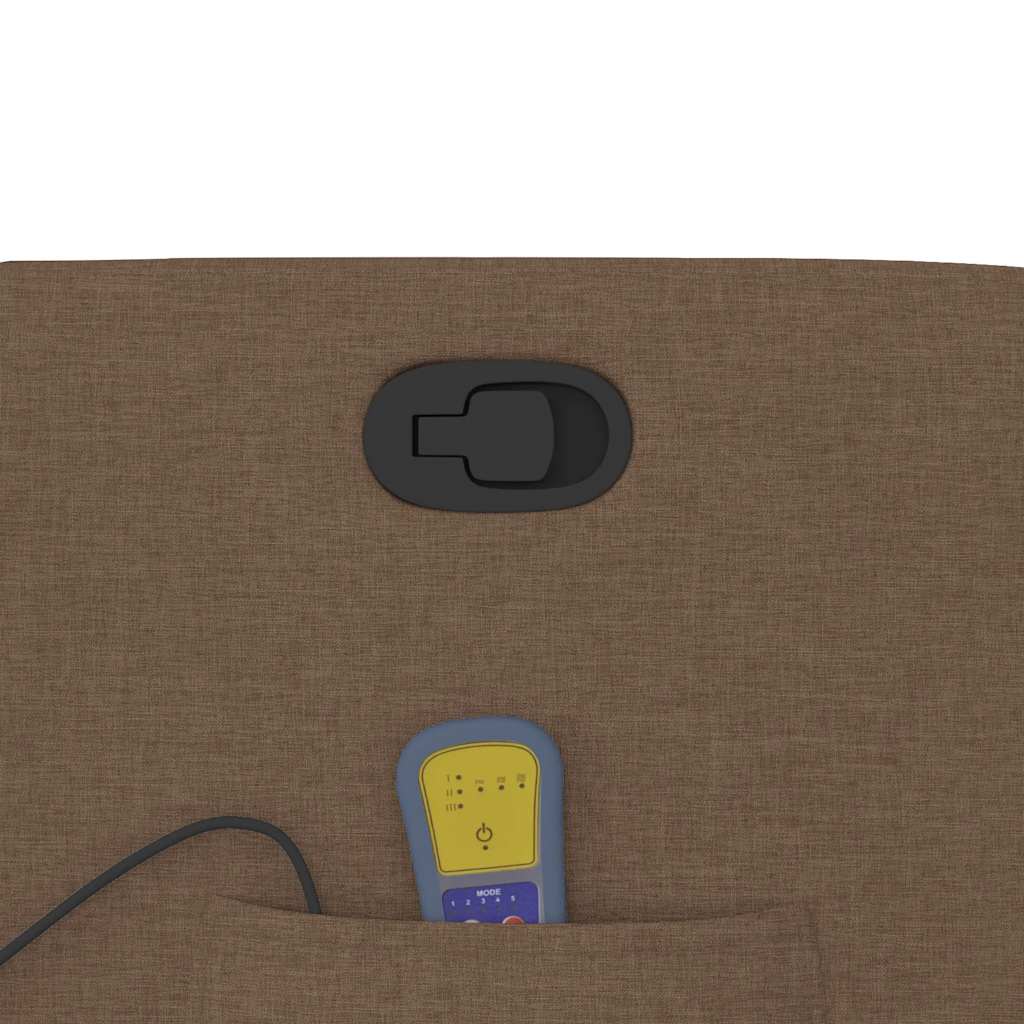 Poltrona de massagens reclinável tecido castanho