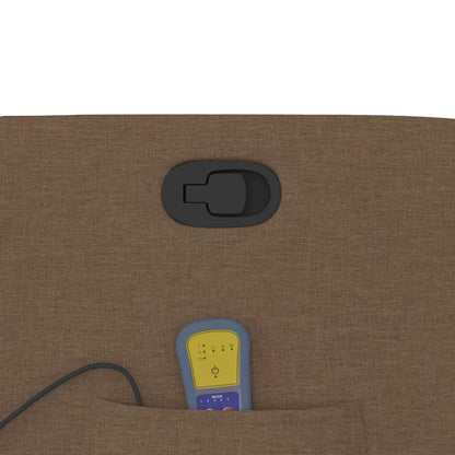 Poltrona de massagens reclinável tecido castanho