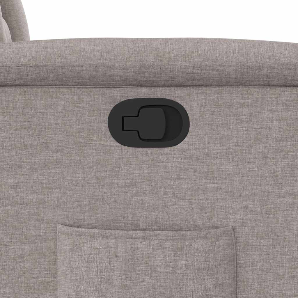 Poltrona reclinável tecido cinzento-acastanhado