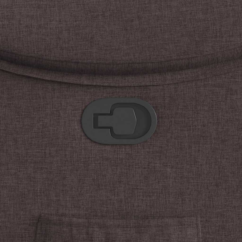 Poltrona reclinável tecido castanho-escuro