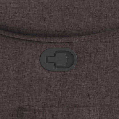 Poltrona reclinável tecido castanho-escuro