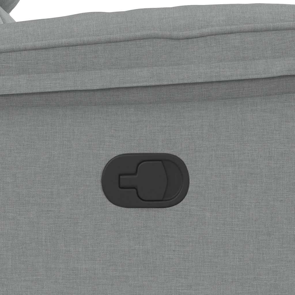 Poltrona reclinável tecido cinzento-claro