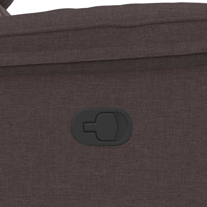 Poltrona reclinável tecido castanho-escuro