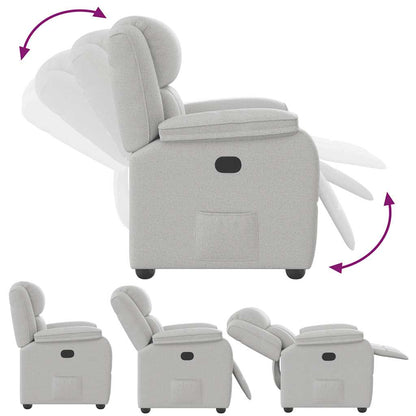 Cadeira reclinável tecido cinzento nuvem