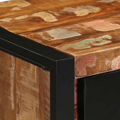 Armário gavetas 40x40x75 cm madeira recuperada maciça multicor