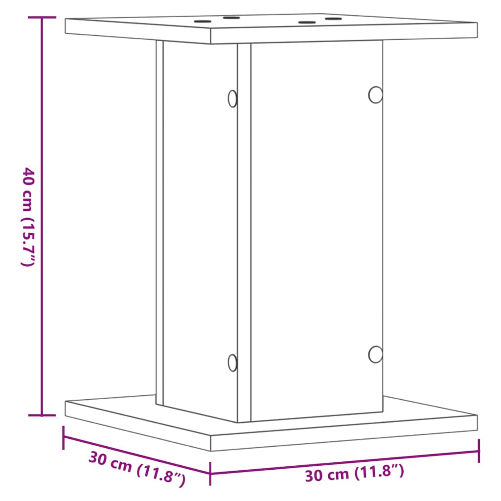 Suportes p/ plantas 2 pcs 30x30x40 cm derivados madeira branco