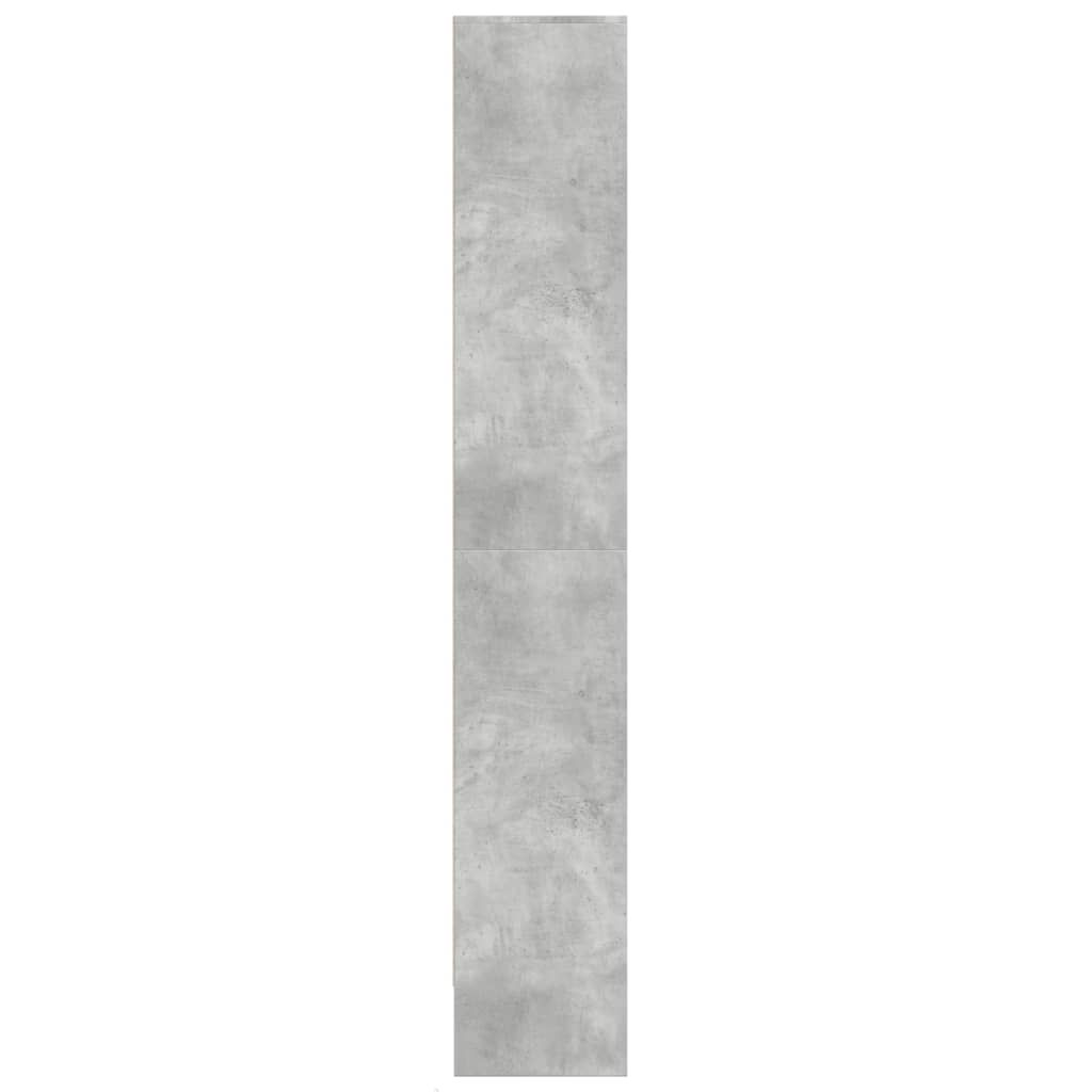 Armário alto com luzes LED derivados de madeira cinza cimento