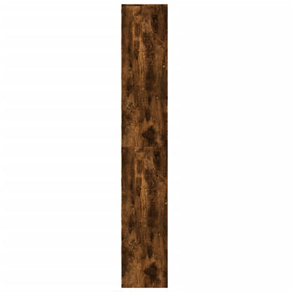 Armário alto com luzes LED derivados de madeira carvalho fumado