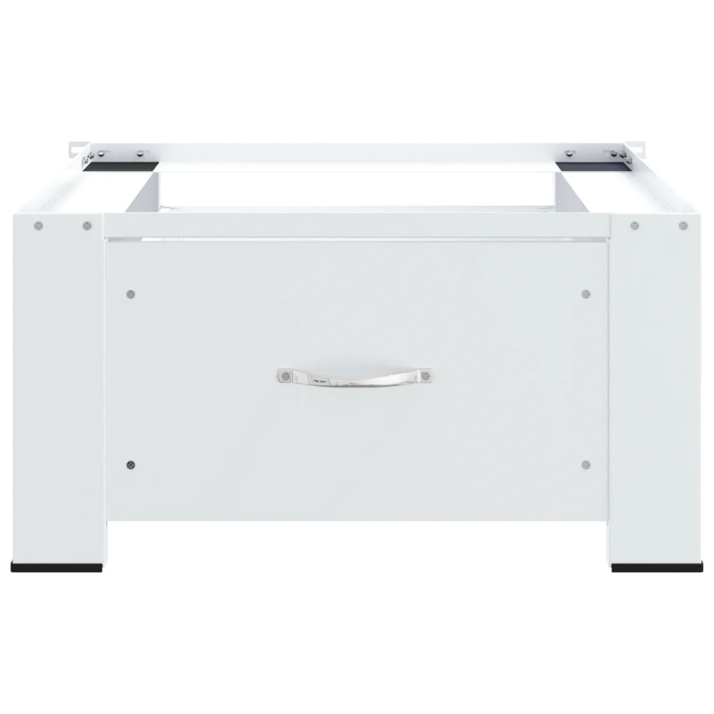 Pedestal para máquina de lavar roupa com gaveta branca
