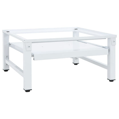 Suporte máquina lavar c/ prateleira extraível branco