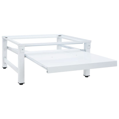 Suporte máquina lavar c/ prateleira extraível branco