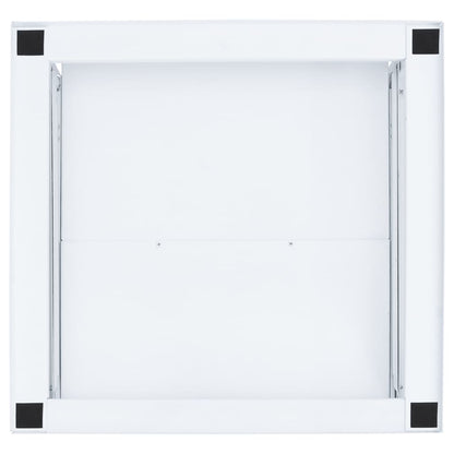 Suporte máquina lavar c/ prateleira extraível branco