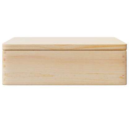 Caixa de madeira com tampa 40x30x13 cm pinho de madeira maciça