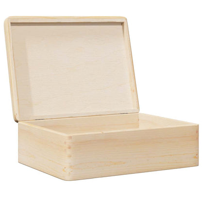 Caixa de madeira com tampa 40x30x13 cm pinho de madeira maciça