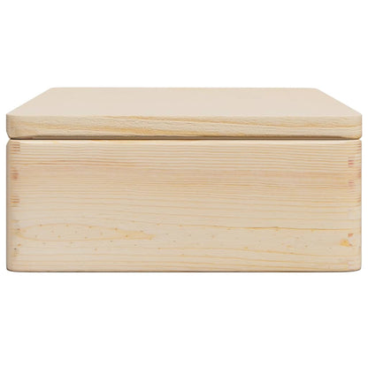 Caixa de madeira com tampa 40x30x13 cm pinho de madeira maciça