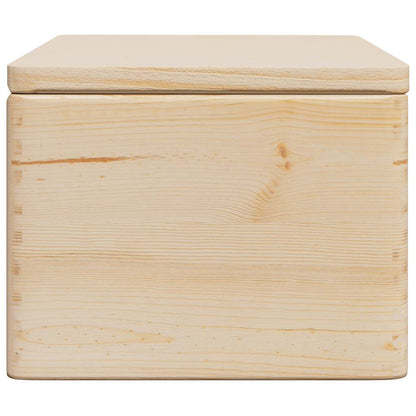 Caixa de madeira com tampa 40x30x23 cm pinho de madeira maciça