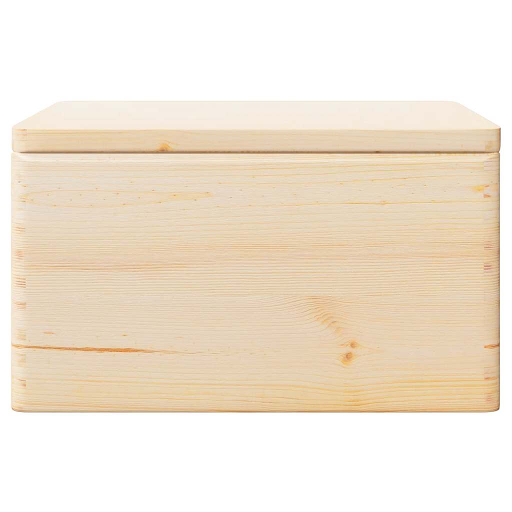 Caixa de madeira tampa pegas 40x30x23 cm pinho madeira maciça