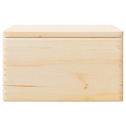 Caixa de madeira tampa pegas 40x30x23 cm pinho madeira maciça