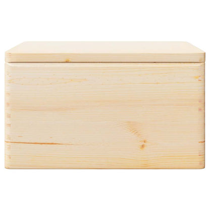 Caixa de madeira tampa pegas 40x30x23 cm pinho madeira maciça