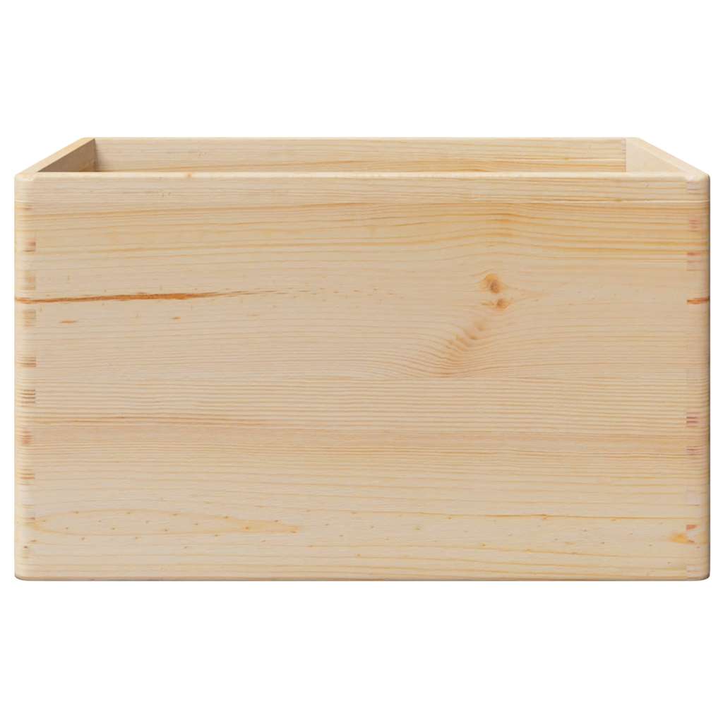 Caixa de madeira com pegas 40x30x23 cm pinho de madeira maciça