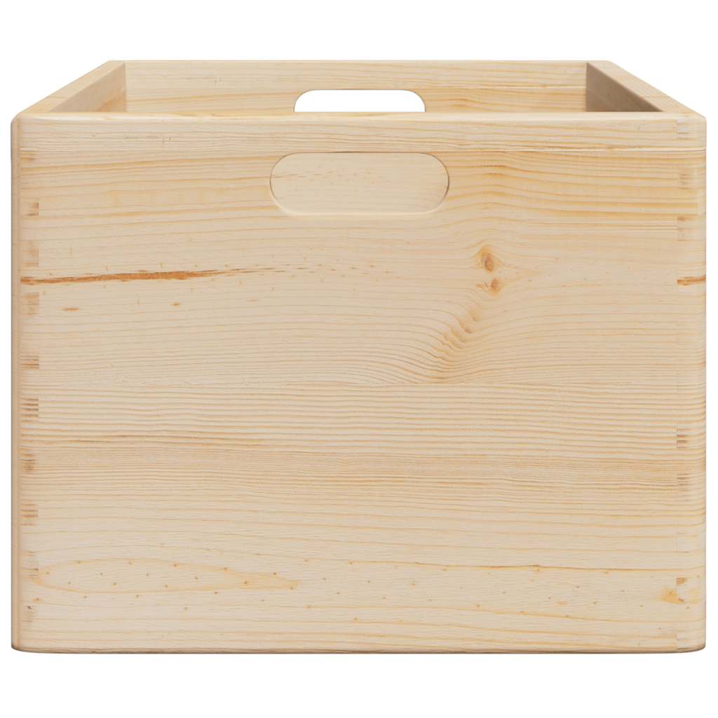 Caixa de madeira com pegas 40x30x23 cm pinho de madeira maciça