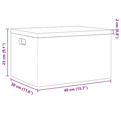 Caixa madeira tampa pegas preta 40x30x23cm pinho madeira maciça
