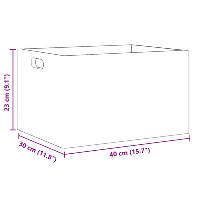 Caixa madeira com pegas preta 40x30x23 cm pinho madeira maciça