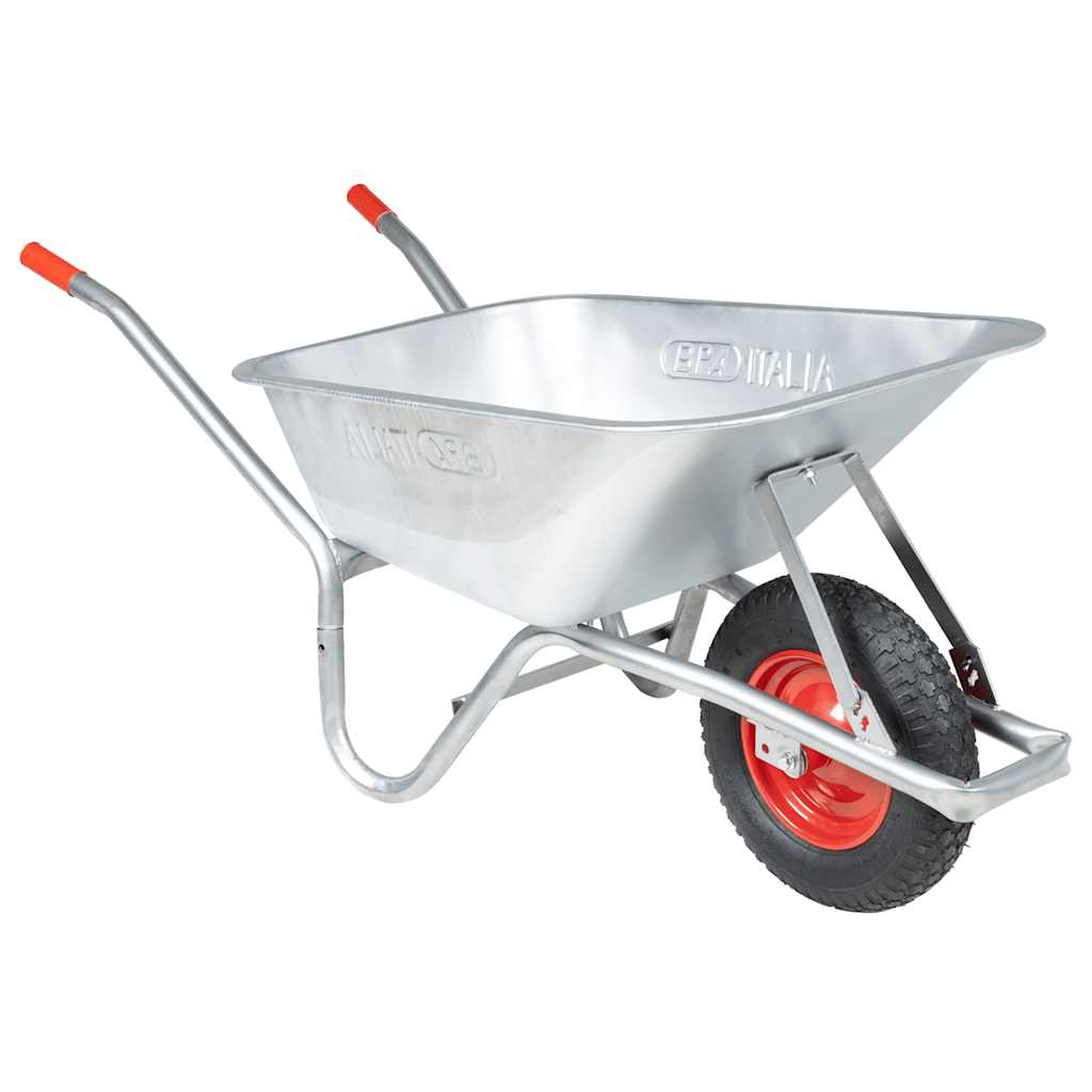 Carrinho de mão 90 l 150 kg aço galvanizado e plástico