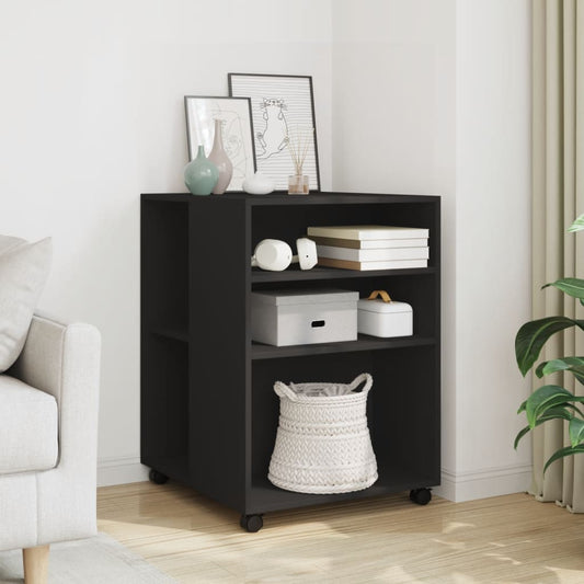 Mesa de apoio c/ rodas 55x60x78 cm derivados de madeira preto