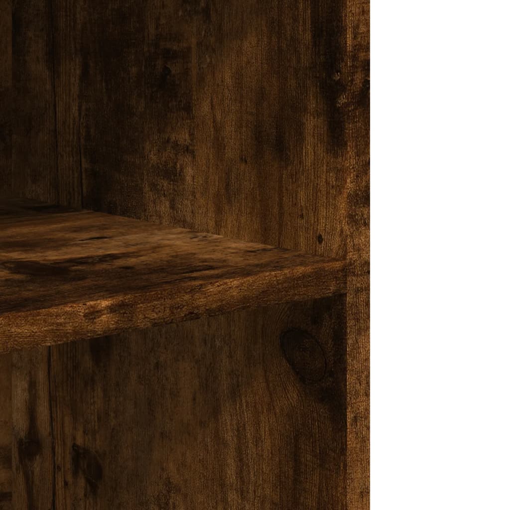 Mesa de apoio com rodas derivados de madeira carvalho fumado
