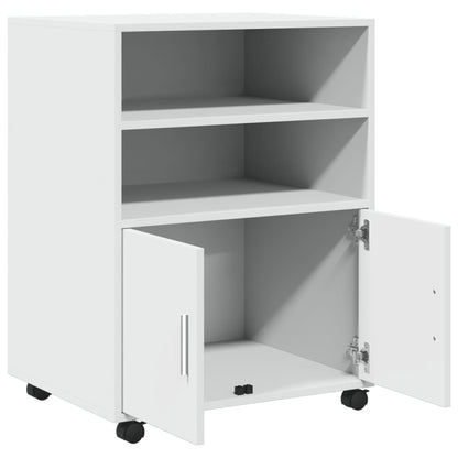 Móvel com rodas 60x48x81 cm derivados de madeira branco