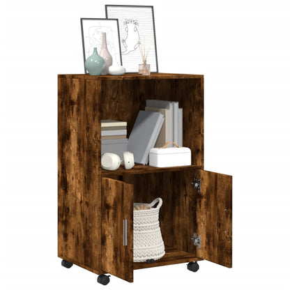 Móvel com rodas 55x40x91 cm derivados madeira carvalho fumado