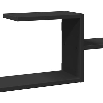 Prateleira de parede 104x15x49 cm derivados de madeira preto