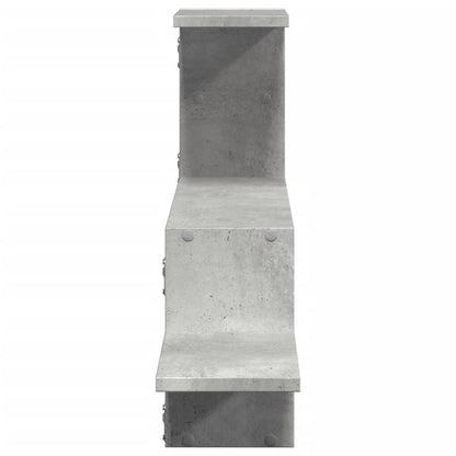 Prateleira parede 104x15x49 cm derivados madeira cinza cimento