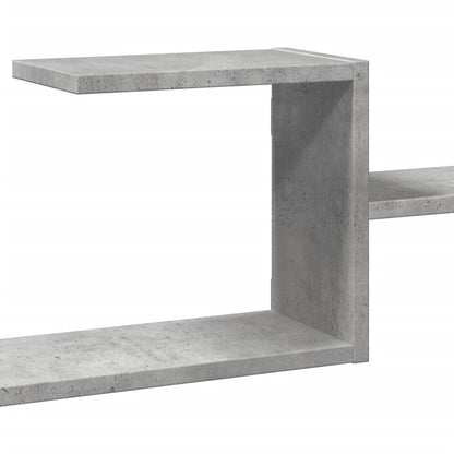 Prateleira parede 104x15x49 cm derivados madeira cinza cimento