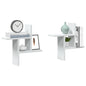 Prateleiras de parede 2 pcs 38x12x38cm derivados madeira branco