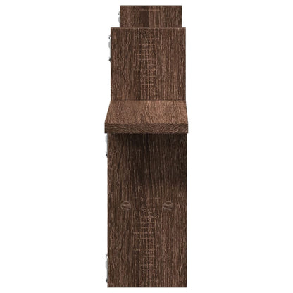 Prateleiras de parede 2 pcs derivados madeira carvalho castanho
