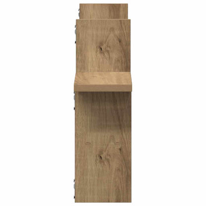 Prateleiras de parede 2pcs derivados madeira carvalho artisiano