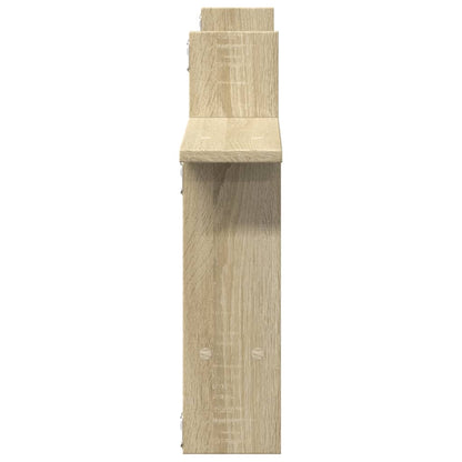 Prateleiras de parede 2pcs derivados de madeira carvalho sonoma