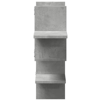 Prateleira parede 124,5x18x60,5 cm deriv. madeira cinza cimento