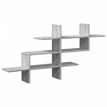 Prateleira parede 124,5x18x60,5 cm deriv. madeira cinza sonoma