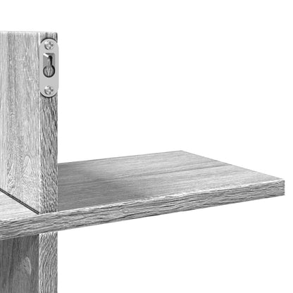 Prateleira parede 124,5x18x60,5 cm deriv. madeira cinza sonoma