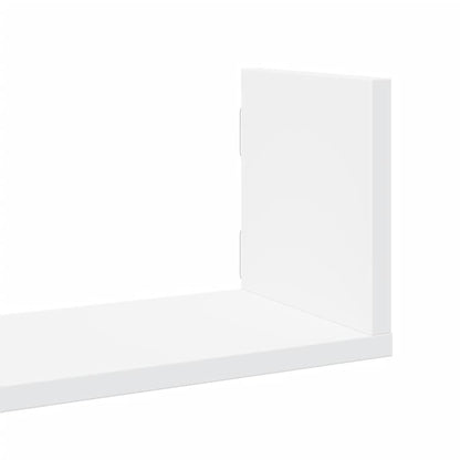 Prateleiras de parede 3 pcs 58x18x18cm derivados madeira branco