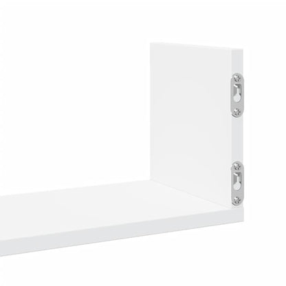 Prateleiras de parede 3 pcs 58x18x18cm derivados madeira branco