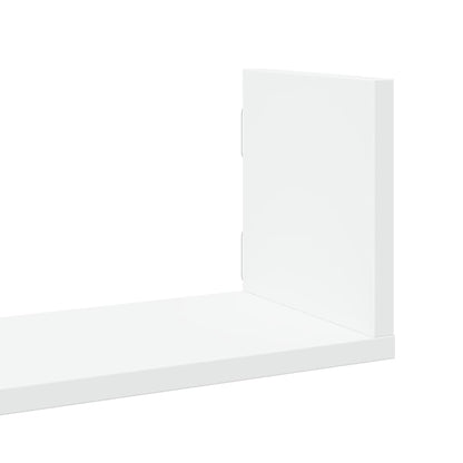 Prateleiras de parede 3 pcs 80x18x18cm derivados madeira branco
