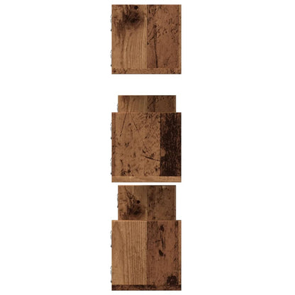 Prateleiras de parede 3 pcs derivados de madeira madeira velha