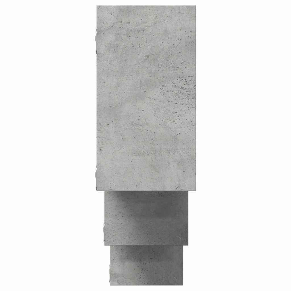Prateleira parede 159x18x66 cm deriv. madeira cinzento cimento