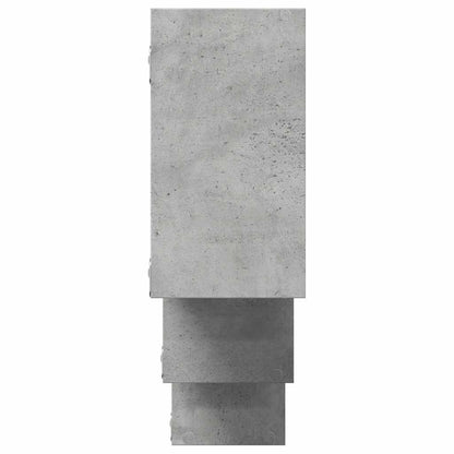 Prateleira parede 159x18x66 cm deriv. madeira cinzento cimento