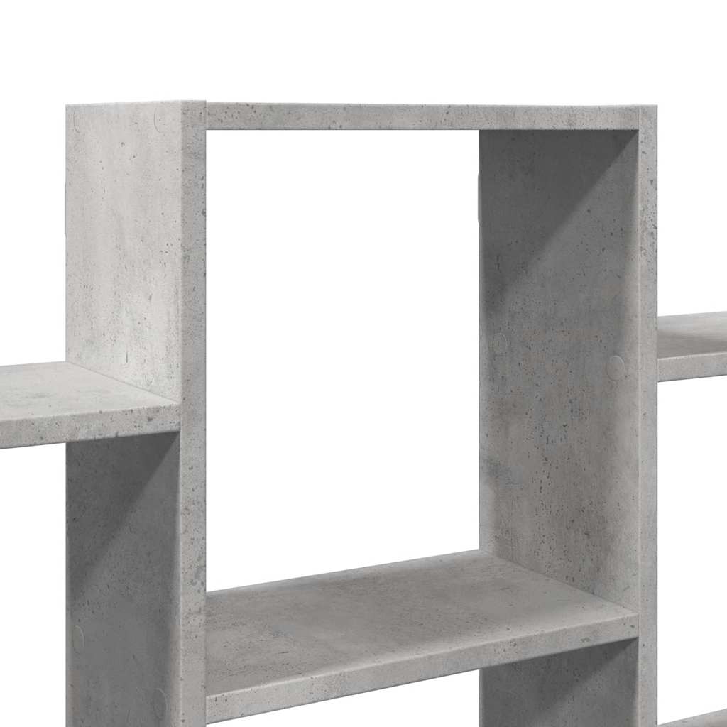 Prateleira parede 159x18x66 cm deriv. madeira cinzento cimento